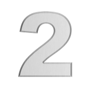 Цифра Coverguard 2 сребро със самозалепващ се гръб 40 мм - product - 094 PRV4405