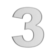 Цифра Coverguard 3 сребро със самозалепващ се гръб 40 мм - product - 094 PRV4406