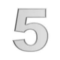 Цифра Coverguard 5 сребро със самозалепващ се гръб 40 мм