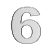 Цифра Coverguard 6 сребро със самозалепващ се гръб 40 мм - product - 094 PRV4409