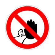 Знак лепенка Billboard забранителен Забранено е за външни лица ф 120 мм - product - 094 PRV4416