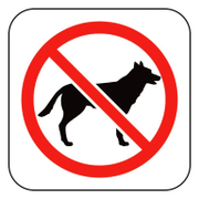 Знак лепенка Billboard забранителен Забранено е за домашни любимци 120x120 мм - product - 094 PRV4417