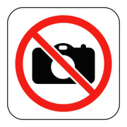 Знак лепенка Billboard забранителен Забранено е снимането 120x120 мм - product - 094 PRV4419