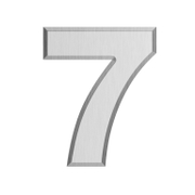 Цифра Coverguard 7 сребро със самозалепващ се гръб 40 мм - product - 094 PRV4410