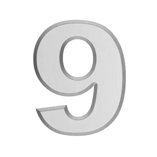 Цифра Coverguard 9 сребро със самозалепващ се гръб 40 мм