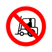 Знак лепенка Billboard забранителен Забранено е за индустриални превозни средства ф 120 мм - product - 094 PRV4424