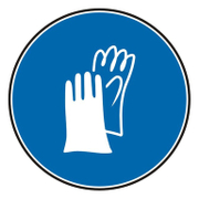 Знак лепенка Billboard задължителен Трябва да се носят защитни ръкавици ф 120 мм - product - 094 PRV4427