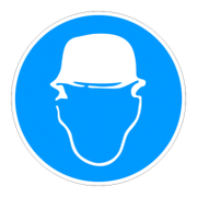 Знак лепенка Billboard задължителен Трябва да се носи защитна каска ф 120 мм - product - 094 PRV4429