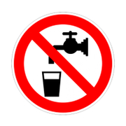 Знак лепенка Billboard забранителен Водата не е за пиене ф 120 мм - product - 094 PRV4423