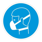 Знак лепенка Billboard задължителен Носенето на защитна маска е задължително ф 120 мм - product - 094 PRV4430