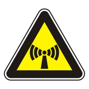 Знак лепенка Billboard предупредителен Внимание! Лазерни лъчи 120x120x120 мм - product - 094 PRV4440
