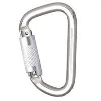 Карабинер Kratos Safety D-образен алуминиев с винт  21 мм, 23 kN, 67.5х110 мм, FA5020122