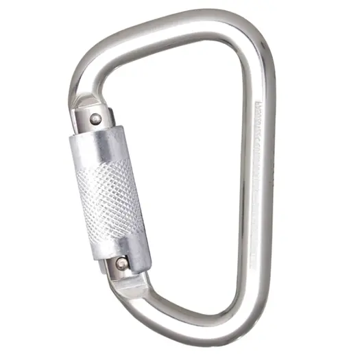 Карабинер Kratos Safety D-образен алуминиев с винт  21 мм, 23 kN, 67.5х110 мм, FA5020122