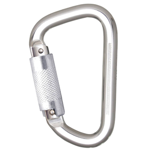 Карабинер Kratos Safety D-образен алуминиев с винт 21 мм, 23 kN, 67.5х110 мм, FA5020122