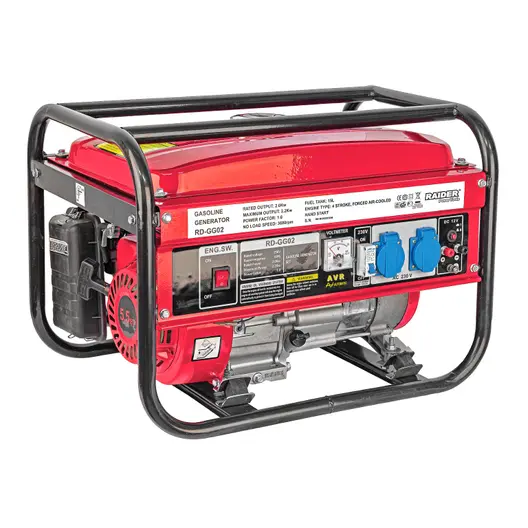 Бензинов генератор за ток Raider монофазен  2000 W, 2.7 к.с., RD-GG02