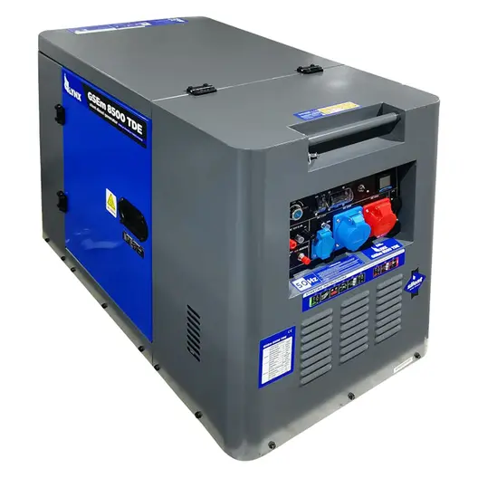 Дизелов генератор за ток LYNX Elektro Maschinen трифазен с електростартер  7500 W, 15 к.с., 30.43/10.87 A, 230/400 V, GSEm 8500 TDE