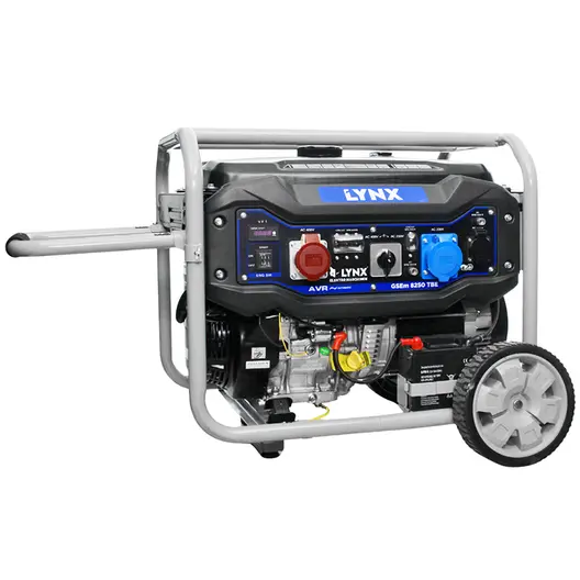 Бензинов генератор за ток LYNX Elektro Maschinen трифазен с електростартер  8000 W, 14 к.с., 32 A, 230/400 V, GSEm 8250 TBE