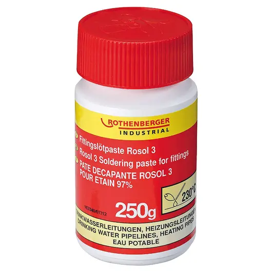Паста Rothenberger флюс за запояване на медни тръби 0.25 кг, Rosol 3