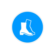 Знак лепенка Solti задължителен Да се носят защитни обувки ф 140 мм - product - 094 SOT2912