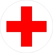 Знак лепенка Totem указателен Червен кръст 150 мм - product - 094 TOT4017