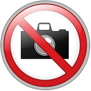 Знак лепенка Totem забранителен Забранено е снимането ф 150 мм - product - 094 TOT3624