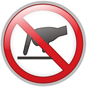 Знак лепенка Totem забранителен Забранено е докосването ф 150 мм - product - 094 TOT3625