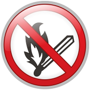 Знак лепенка Totem забранителен Забранено е пушенето и паленето на открит огън ф 150 мм - product - 094 TOT3627