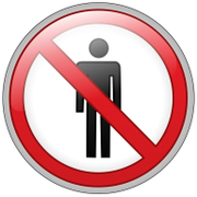 Знак лепенка Totem забранителен Забранено е за пешеходци ф 150 мм - product - 094 TOT3621