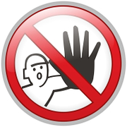 Знак лепенка Totem забранителен Забранено е за външни лица ф 150 мм - product - 094 TOT3623