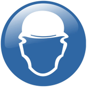 Знак лепенка Totem задължителен Трябва да се носи защитна каска ф 150 мм - product - 094 TOT3634