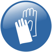 Знак лепенка Totem задължителен Трябва да се носят защитни ръкавици ф 150 мм - product - 094 TOT3637