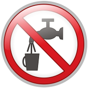 Знак лепенка Totem забранителен Водата не е за пиене ф 150 мм - product - 094 TOT3630