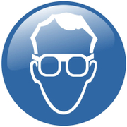 Знак лепенка Totem задължителен Трябва да се носят защитни очила ф 150 мм - product - 094 TOT3633