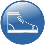 Знак лепенка Totem задължителен Трябва да се носят защитни обувки ф 150 мм - product - 094 TOT3642