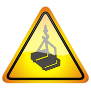 Знак лепенка Totem предупредителен Внимание! Опасност от падане на окачени материали 145х145 мм - product - 094 TOT3664