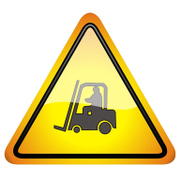 Знак лепенка Totem предупредителен Внимание! Индустриални превозни средства 145х145 мм - product - 094 TOT3665