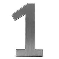Цифра Totem 1 сребро със самозалепващ се гръб, Silver 01