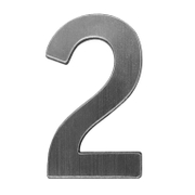 Цифра Totem 2 сребро със самозалепващ се гръб, Silver 01 - product - 094 TOT3688