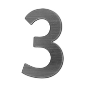 Цифра Totem 3 сребро със самозалепващ се гръб, Silver 01 - product - 094 TOT3689