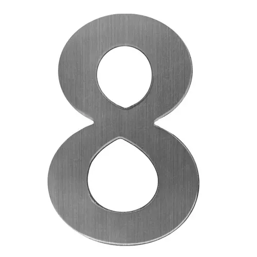 Цифра Totem 8 сребро със самозалепващ се гръб, Silver 01