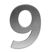 Цифра Totem 9 сребро със самозалепващ се гръб, Silver 01 - product - 094 TOT3695