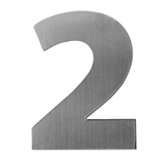 Цифра Totem 2 сребро със самозалепващ се гръб, Silver 02 - product - 094 TOT3698