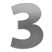 Цифра Totem 3 сребро със самозалепващ се гръб, Silver 02 - product - 094 TOT3699