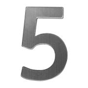 Цифра Totem 5 сребро със самозалепващ се гръб, Silver 01 - product - 094 TOT3691