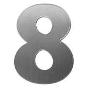Цифра Totem 8 сребро със самозалепващ се гръб, Silver 02 - product - 094 TOT3704