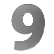 Цифра Totem 9 сребро със самозалепващ се гръб, Silver 02 - product - 094 TOT3705