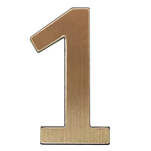 Цифра Totem 1 злато със самозалепващ се гръб, Gold 01