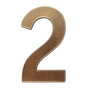 Цифра Totem 2 злато със самозалепващ се гръб, Gold 01 - product - 094 TOT3708