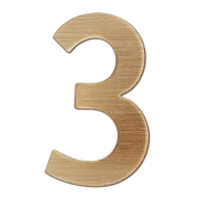 Цифра Totem 3 злато със самозалепващ се гръб, Gold 01 - product - 094 TOT3709