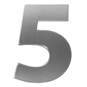 Цифра Totem 5 сребро със самозалепващ се гръб, Silver 02 - product - 094 TOT3701
